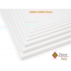 3 Fogli Lastra PVC 1000x1000x3mm Bianco